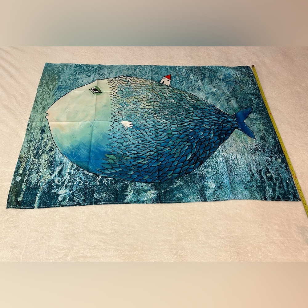 The rainbow Fish house tapestry home hand wall decor trippy college bedroom edm - Picture 5 of 5